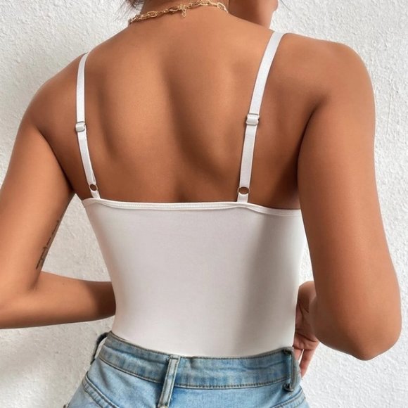 WHITE LACE BODYSUIT SEXY CHIC CLASSY - Picture 4 of 6